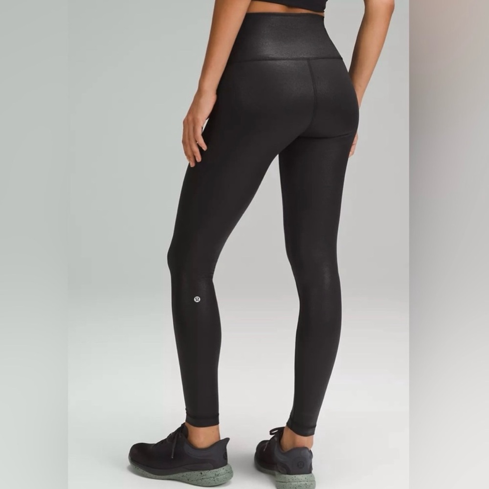🆕 LULULEMON Wunder Train HR Tight 28” Black Foil  Special Edition NWT size 0